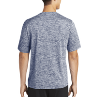 Sport Tek PosiCharge ® Electric Heather Tee, True Navy Electric, Back view