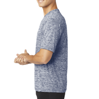 Sport Tek PosiCharge ® Electric Heather Tee, True Navy Electric, Left Sleeve view