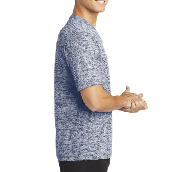 Sport Tek PosiCharge ® Electric Heather Tee, True Navy Electric, Right Sleeve view