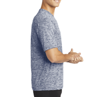 Sport Tek PosiCharge ® Electric Heather Tee, True Navy Electric, Right Sleeve view