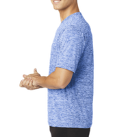 Sport Tek PosiCharge ® Electric Heather Tee, True Royal Electric, Left Sleeve view