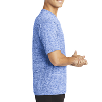 Sport Tek PosiCharge ® Electric Heather Tee, True Royal Electric, Right Sleeve view