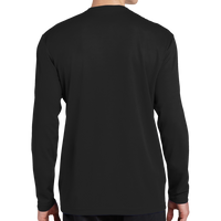 Sport Tek PosiCharge ® RacerMesh ® Long Sleeve Tee, Black, Back view