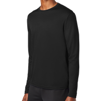 Sport Tek PosiCharge ® RacerMesh ® Long Sleeve Tee, Black, Left Sleeve view