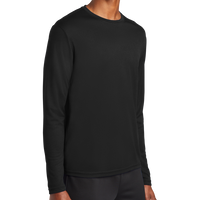 Sport Tek PosiCharge ® RacerMesh ® Long Sleeve Tee, Black, Right Sleeve view