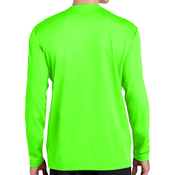 Sport Tek PosiCharge ® RacerMesh ® Long Sleeve Tee, Neon Green, Back view