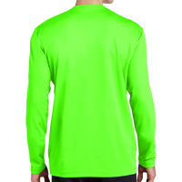 Sport Tek PosiCharge ® RacerMesh ® Long Sleeve Tee, Neon Green, Back view