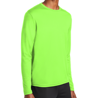Sport Tek PosiCharge ® RacerMesh ® Long Sleeve Tee, Neon Green, Right Sleeve view