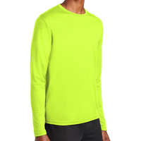 Sport Tek PosiCharge ® RacerMesh ® Long Sleeve Tee, Neon Yellow, Right Sleeve view