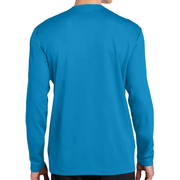 Sport Tek PosiCharge ® RacerMesh ® Long Sleeve Tee, Pond Blue, Back view