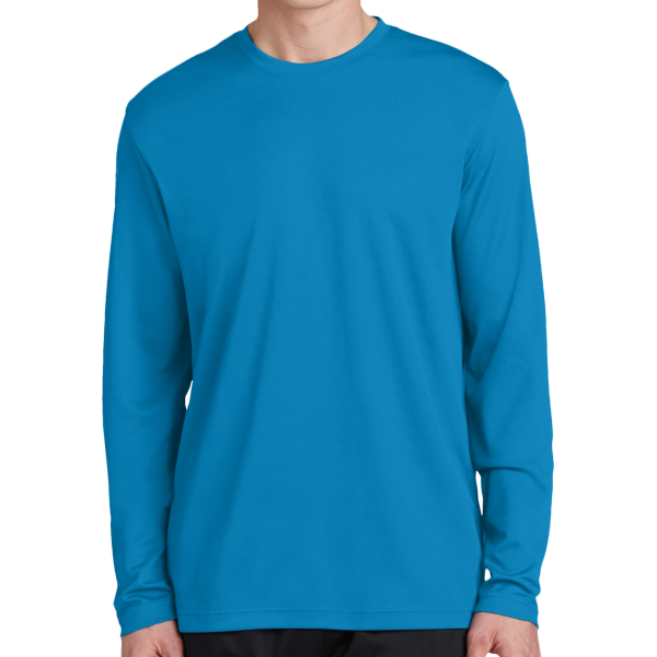 Sport Tek PosiCharge ® RacerMesh ® Long Sleeve Tee, Pond Blue, Front view