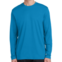 Sport Tek PosiCharge ® RacerMesh ® Long Sleeve Tee, Pond Blue, Front view