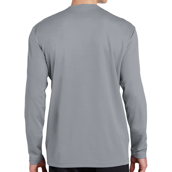 Sport Tek PosiCharge ® RacerMesh ® Long Sleeve Tee, Silver, Back view