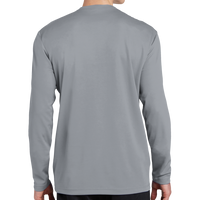 Sport Tek PosiCharge ® RacerMesh ® Long Sleeve Tee, Silver, Back view