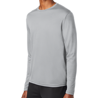 Sport Tek PosiCharge ® RacerMesh ® Long Sleeve Tee, Silver, Left Sleeve view
