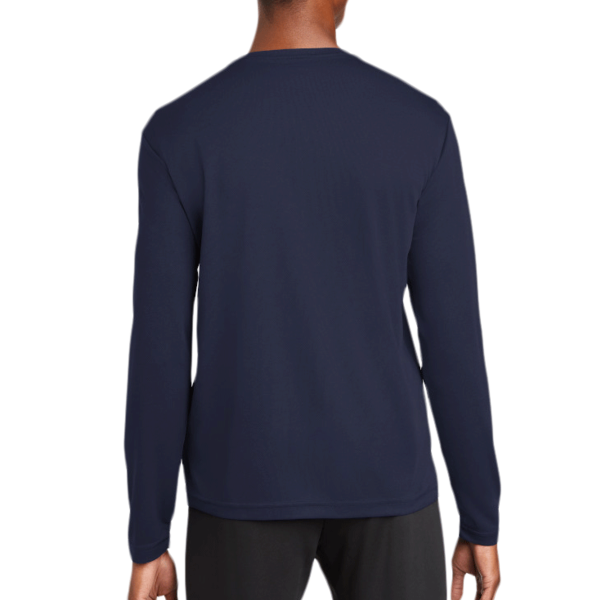 Sport Tek PosiCharge ® RacerMesh ® Long Sleeve Tee, True Navy, Back view