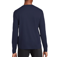 Sport Tek PosiCharge ® RacerMesh ® Long Sleeve Tee, True Navy, Back view