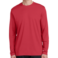 Sport Tek PosiCharge ® RacerMesh ® Long Sleeve Tee, True Red, Front view