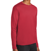 Sport Tek PosiCharge ® RacerMesh ® Long Sleeve Tee, True Red, Right Sleeve view