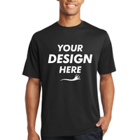 Sport Tek PosiCharge ® RacerMesh ® Tee, Black, Front view, Mockup