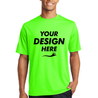 Sport Tek PosiCharge ® RacerMesh ® Tee, Neon Green, Front view, Mockup