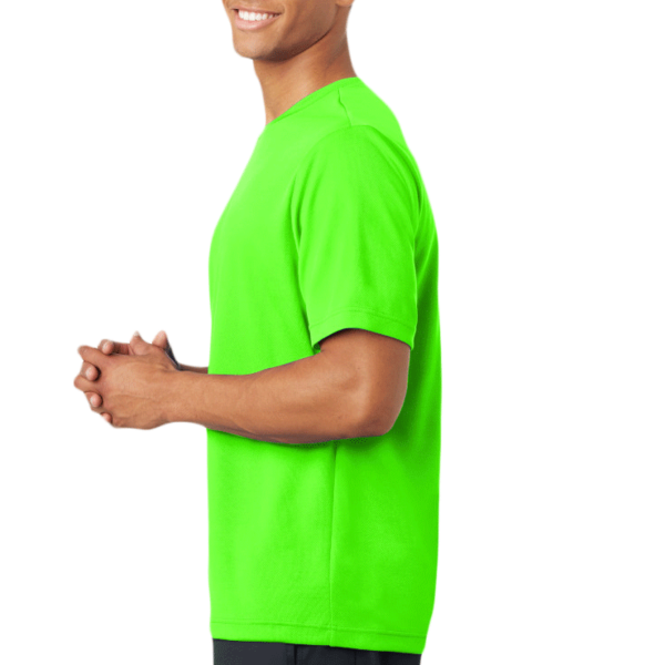 Sport Tek PosiCharge ® RacerMesh ® Tee, Neon Green, Left Sleeve view