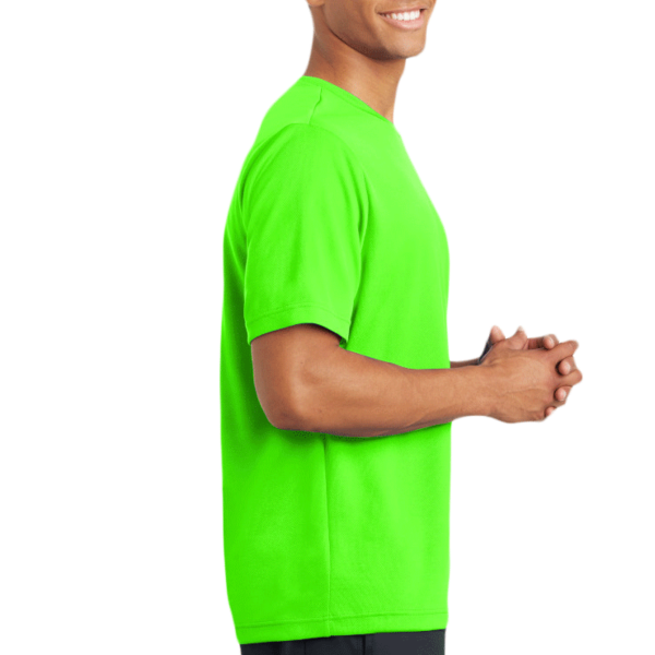 Sport Tek PosiCharge ® RacerMesh ® Tee, Neon Green, Right Sleeve view