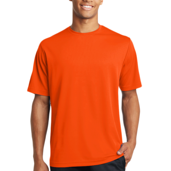 Sport Tek PosiCharge ® RacerMesh ® Tee, Neon Orange, Front view