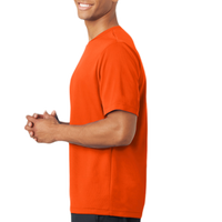 Sport Tek PosiCharge ® RacerMesh ® Tee, Neon Orange, Left Sleeve view