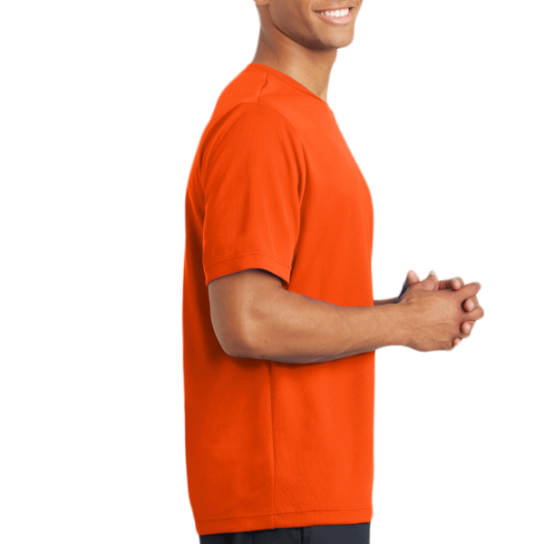 Sport Tek PosiCharge ® RacerMesh ® Tee, Neon Orange, Right Sleeve view