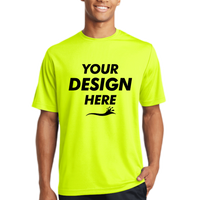 Sport Tek PosiCharge ® RacerMesh ® Tee, Neon Yellow, Front view, Mockup