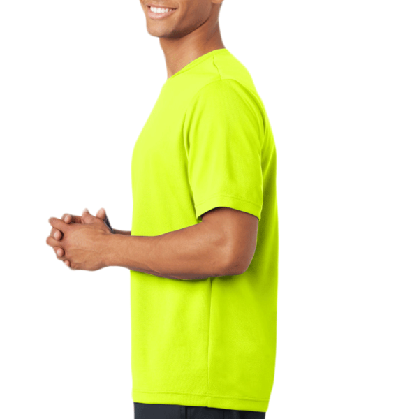 Sport Tek PosiCharge ® RacerMesh ® Tee, Neon Yellow, Left Sleeve view