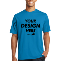 Sport Tek PosiCharge ® RacerMesh ® Tee, Pond Blue, Front view, Mockup