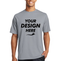Sport Tek PosiCharge ® RacerMesh ® Tee, Silver, Front view, Mockup
