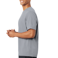 Sport Tek PosiCharge ® RacerMesh ® Tee, Silver, Left Sleeve view