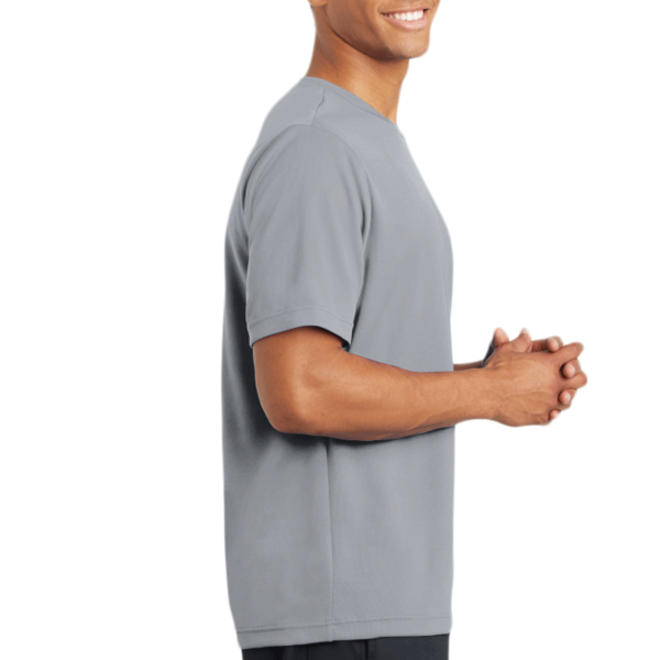 Sport Tek PosiCharge ® RacerMesh ® Tee, Silver, Right Sleeve view