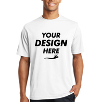 Sport Tek PosiCharge ® RacerMesh ® Tee, White, Front view, Mockup