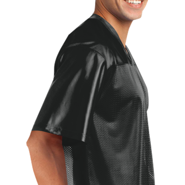 Sport Tek PosiCharge ® Replica Jersey, Black, Right Sleeve (Short) view