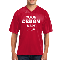 Sport Tek PosiCharge ® Replica Jersey, True Red, Front view, Mockup