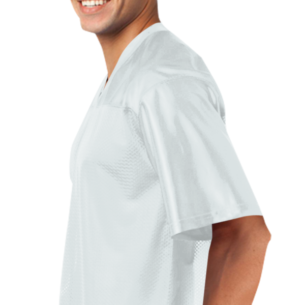 Sport Tek PosiCharge ® Replica Jersey, White, Left Sleeve (Short) view
