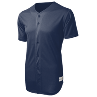 Sport Tek PosiCharge ® Tough Mesh Full Button Jersey, True Navy, Front view