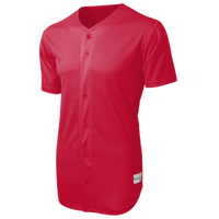Sport Tek PosiCharge ® Tough Mesh Full Button Jersey, True Red, Front view