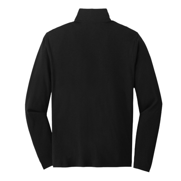 Sport Tek PosiCharge ® Tri Blend Wicking 1/4 Zip Pullover, Black Triad Solid, Back view
