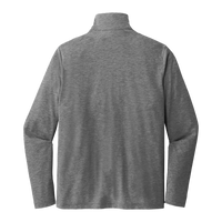 Sport Tek PosiCharge ® Tri Blend Wicking 1/4 Zip Pullover, Dark Grey Heather, Back view
