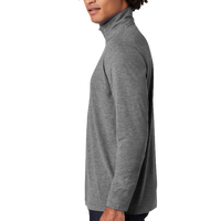 Sport Tek PosiCharge ® Tri Blend Wicking 1/4 Zip Pullover, Dark Grey Heather, Left Sleeve view