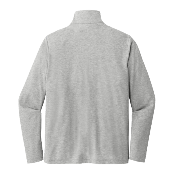 Sport Tek PosiCharge ® Tri Blend Wicking 1/4 Zip Pullover, Light Grey Heather, Back view
