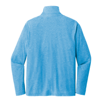 Sport Tek PosiCharge ® Tri Blend Wicking 1/4 Zip Pullover, Pond Blue Heather, Back view