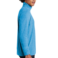 Sport Tek PosiCharge ® Tri Blend Wicking 1/4 Zip Pullover, Pond Blue Heather, Right Sleeve view
