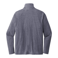 Sport Tek PosiCharge ® Tri Blend Wicking 1/4 Zip Pullover, True Navy Heather, Back view