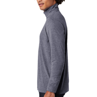 Sport Tek PosiCharge ® Tri Blend Wicking 1/4 Zip Pullover, True Navy Heather, Left Sleeve view